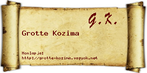 Grotte Kozima névjegykártya